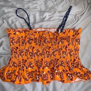 orange bikini top size small